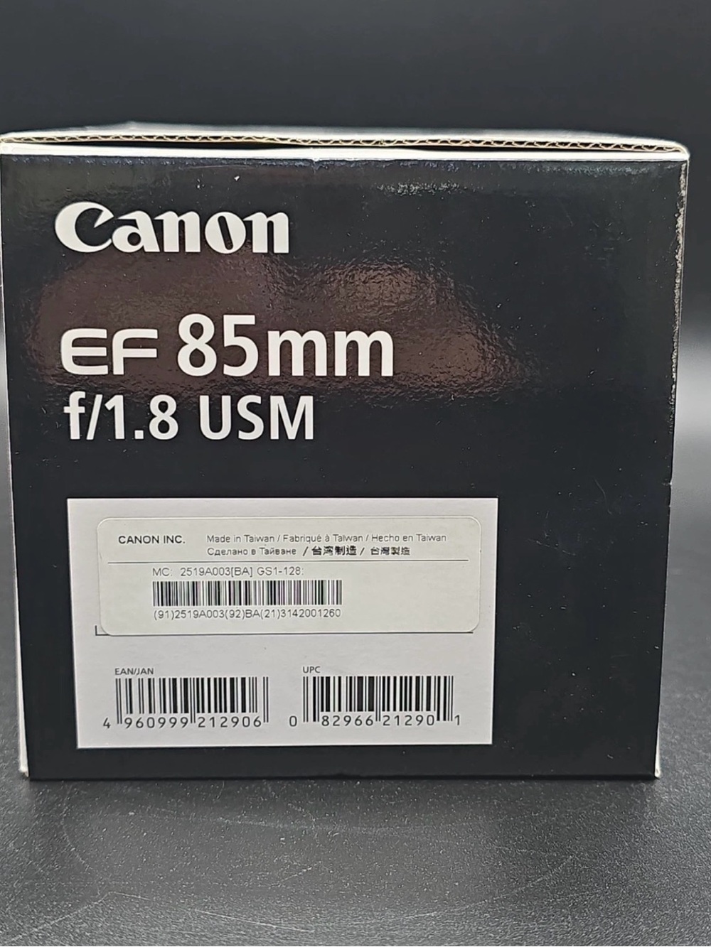 Canon EF 85mm f/1.8 USM Lens - Black New
